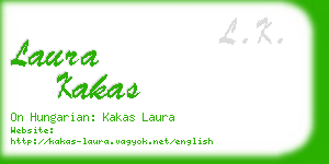 laura kakas business card